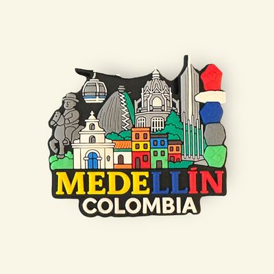 Imán Souvenir Medellín - Skyline y Peñol
