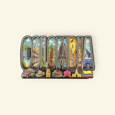 Imán Souvenir Colombia - Letras Ilustradas