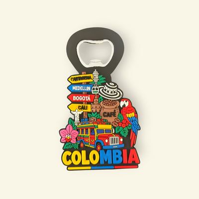 Imán Destapador Souvenir Colombia - Rutas Principales