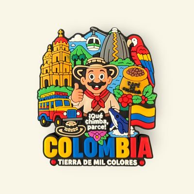 Imán Souvenir Colombia - Tierra de Mil Colores