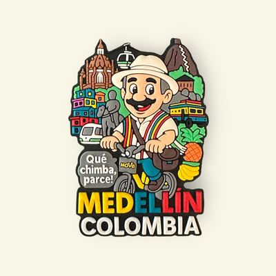 Imán Souvenir Medellín - Ciclista MOVE