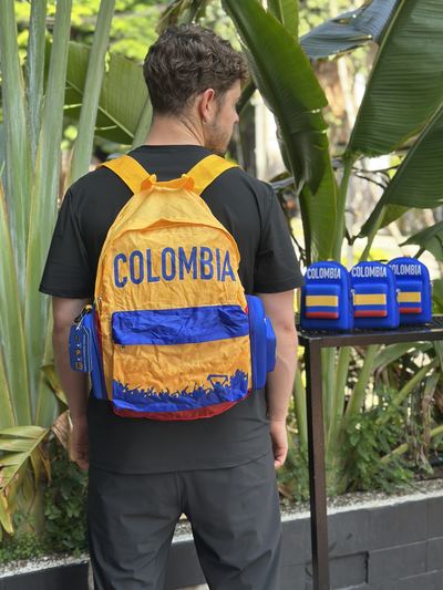 Mochila Plegable Bandera de Colombia - Morral de Viaje Souvenir