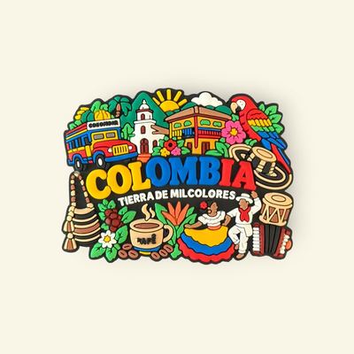 Imán Souvenir Colombia - Baile Típico