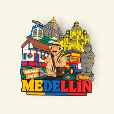 Imán Souvenir Medellín - Pueblito Paisa